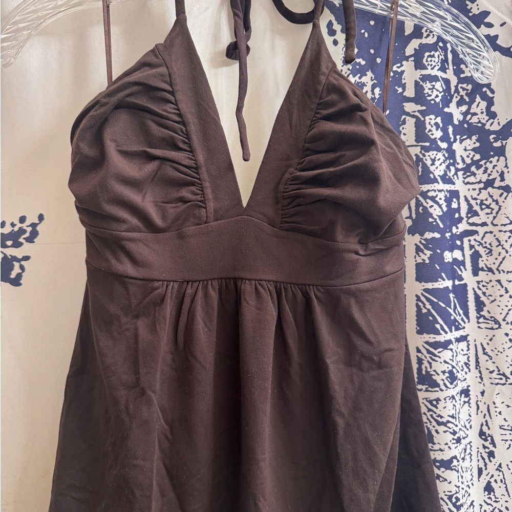 Susana Monaco Brown Halter Top